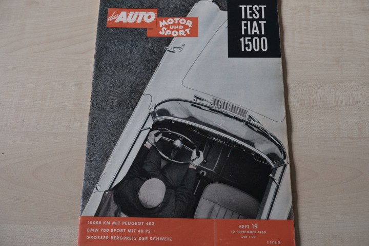 Deckblatt Auto Motor und Sport (19/1960)
